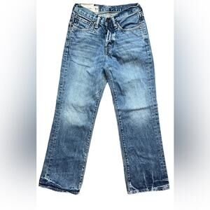 Abercrombie Boys Jeans Size 10 Straight Buttonfly Medium Wash Denim Jeans Basic
